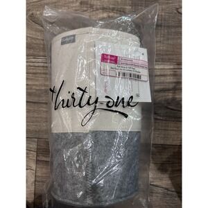 Thirty-One Felt Wine & Gift Bag Natural With Brushed Whisper Gray Brand New